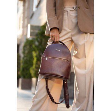 Шкіряний жіночий мінірюкзак Kylie Марсала BN-BAG-22-marsala фото
