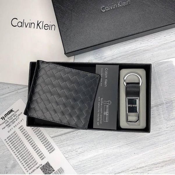 Чоловічий брендовий гаманець Calvin Klein Lux + брелок 1302-5 фото