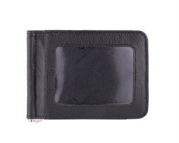 Недорогий шкіряний затискач для грошей (4511) black 2365676566 фото