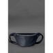 Шкіряна поясна сумка-бананка Kanny синя BN-BAG-59-navy-blue фото 1