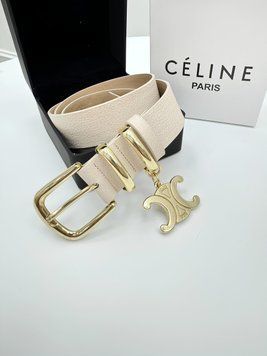 Жіночий ремінь Celine Селін молочний C-10012 фото