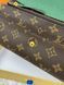 Жіночий гаманець Louis Vuitton коричневий + зелений великий конверт Луї Віттон 20293-7 фото 5