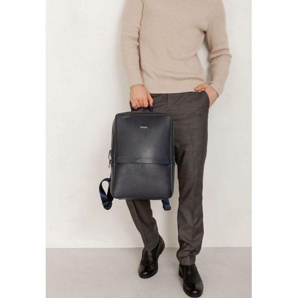 Темно-синій шкіряний чоловічий рюкзак Foster 1.0 BN-BAG-39-navy-blue фото