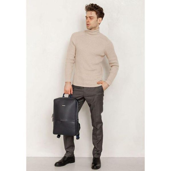 Темно-синій шкіряний чоловічий рюкзак Foster 1.0 BN-BAG-39-navy-blue фото