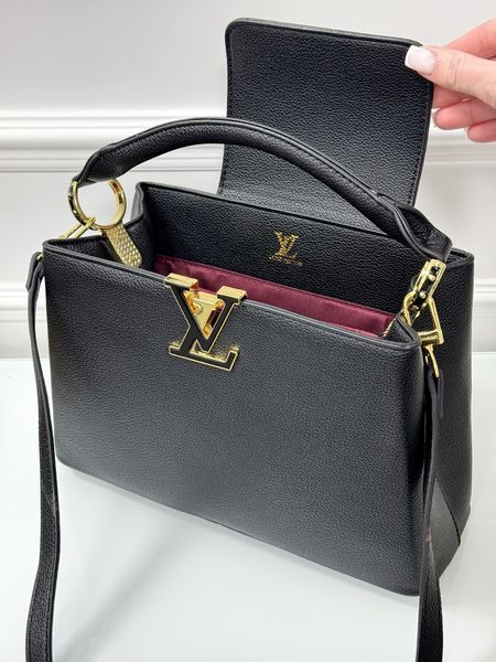 Сумка жіноча Louis Vuitton CAPUCINES чорний 202743 фото
