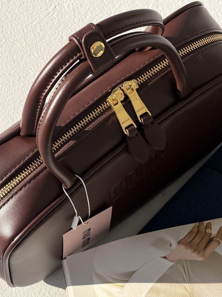 Сумка жіноча Miu Miu Top-Handle Bag шкіра бургунди 205314 фото