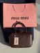 Сумка жіноча Miu Miu Top-Handle Bag шкіра бургунди 205314 фото 1