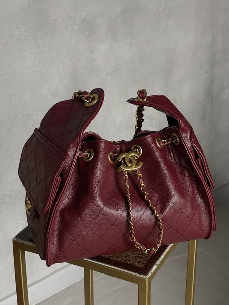 Сумка жіноча Chanel 25 Small Handbag (пильник у комплекті) Бордовий 202053 фото
