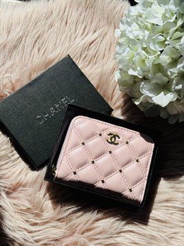 Гаманець жіночий Chanel mini рожевий з коробкою 20253-4 фото