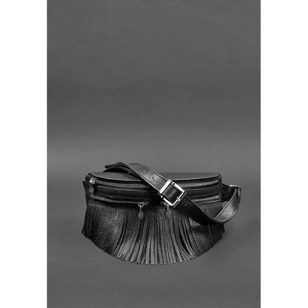Шкіряна жіноча сумка на пояс Spirit чорна BN-BAG-15-onyx фото