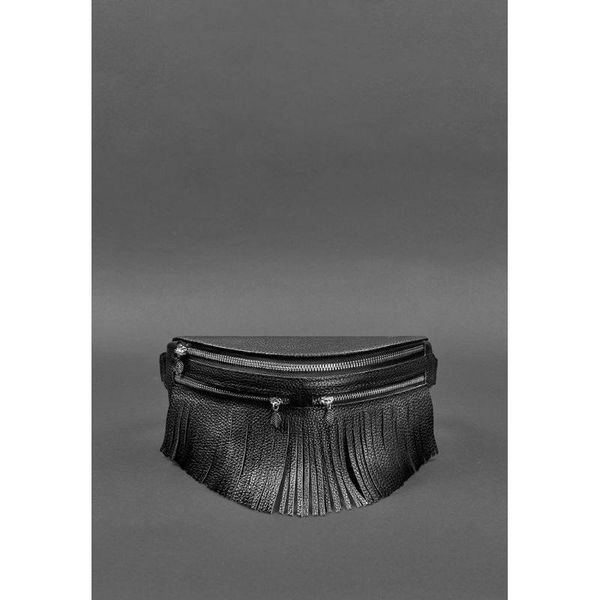 Шкіряна жіноча сумка на пояс Spirit чорна BN-BAG-15-onyx фото