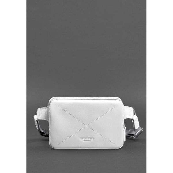 Шкіряна жіноча поясна сумка Dropbag Mini біла BN-BAG-6-light-bw фото