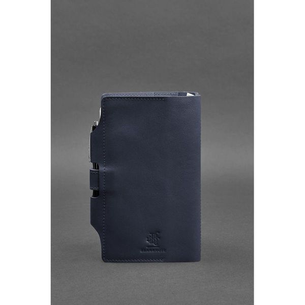 Шкіряний блокнот (Софт-бук) 4.0 темно-синій Краст BN-SB-4-st-navy-blue фото