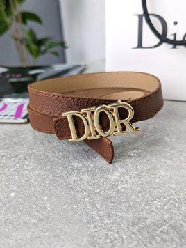 Жіночий ремінь пояс Christian Dior Крістіан Діор теракотовий вузький D-10022 фото