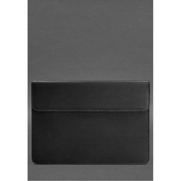 Шкіряний чохол-конверт на магнітах для MacBook 15-16 дюйм Чорний Crazy Horse BN-GC-12-g-kr фото