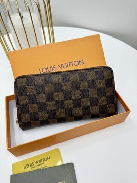 Чоловічий гаманець Louis Vuitton коричневий шаховий Луї Вітон гаманець унісекс 20351-5 фото
