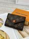 Жіночий гаманець Louis Vuitton коричневий + жовтогарячий конверт міні Луї Віттон 20288-2 фото 1