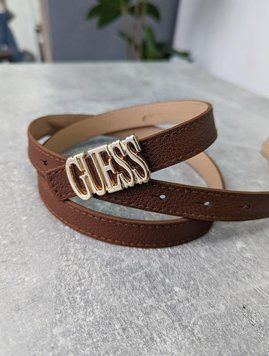 Жіночий ремінь Guess Гесс теракотовий вузький G-10013 фото