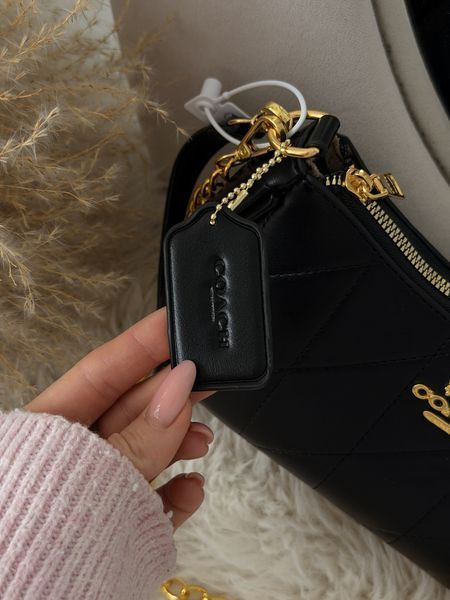 Сумка жіноча багет Coach Teri Shoulder чорний 205654 фото