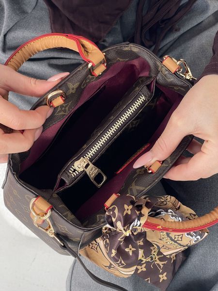 Сумка жіноча Louis Vuitton Braided Handle Montaigne Handbag коричневий міні 204451 фото