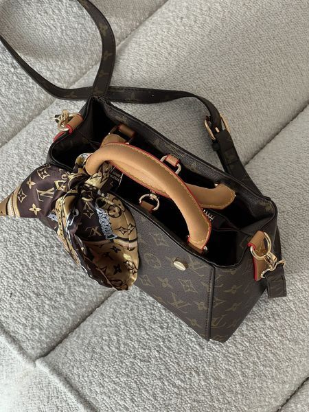 Сумка жіноча Louis Vuitton Braided Handle Montaigne Handbag коричневий міні 204451 фото