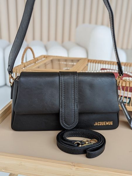 Сумка жіноча Jacquemus Le Bambino з гладкої шкіри чорний 204513 фото