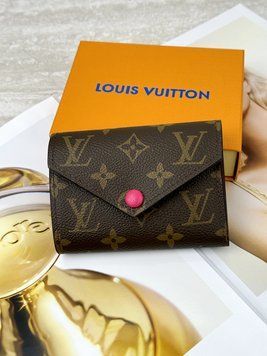 Жіночий гаманець Louis Vuitton коричневий + фуксій конверт міні Луї Віттон 20288-4 фото