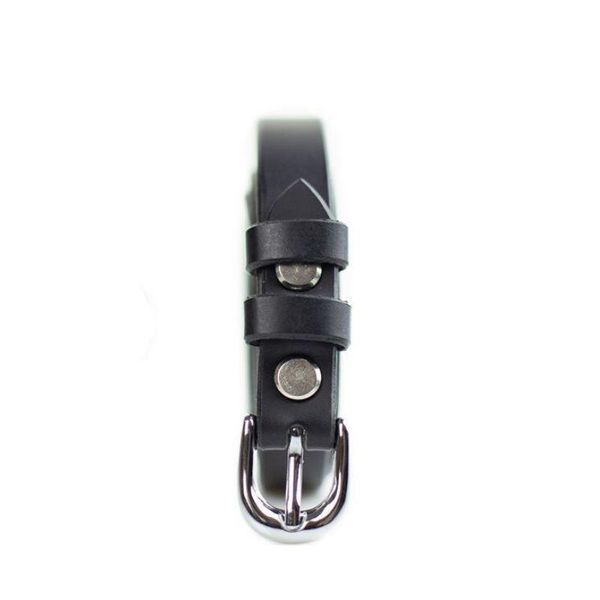 Жіночий шкіряний ремінь 15 мм чорний TW-Belt-15-black фото
