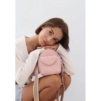 Шкіряна жіноча мінісумка Kroha рожевий крас TW-Kroha-pink фото