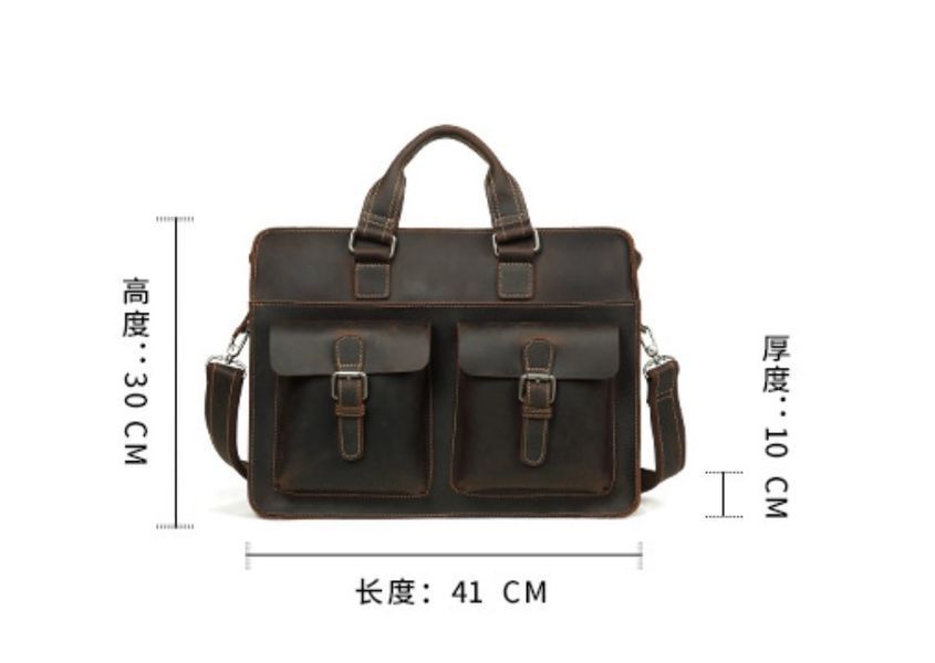 Чоловіча шкіряна сумка портфель Wild Leather (262) чорна 2365676606 фото