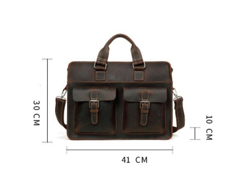 Чоловіча шкіряна сумка портфель Wild Leather (262) чорна 2365676606 фото