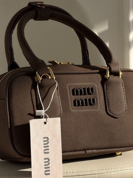 Жіноча сумка Miu Miu Arcadie Textile &mdash; Premium колір кави 205093 фото