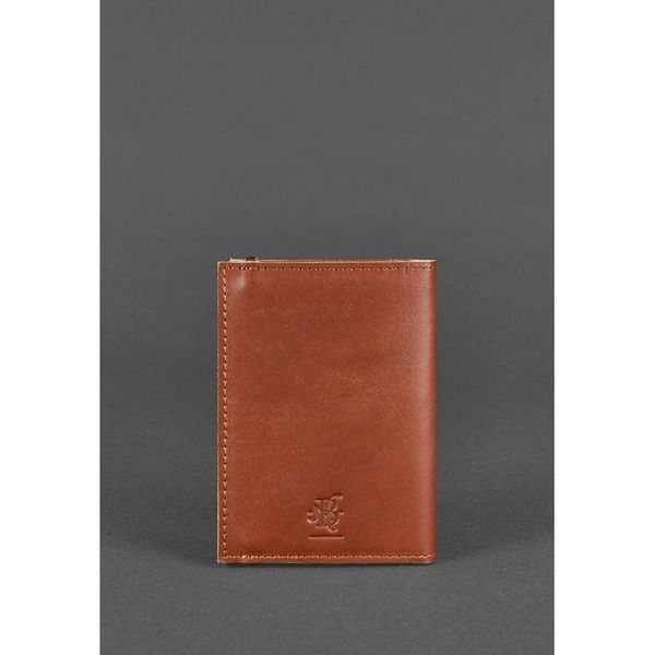 Шкіряна обкладинка для паспорта 2.0 світло-коричнева BN-OP-2-k фото