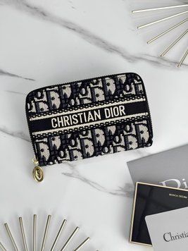 Гаманець Dior жіночий Гаманець Діор синій текстильний з написом 20527-1 фото