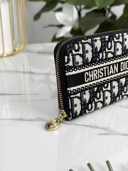 Гаманець Dior жіночий Гаманець Діор синій текстильний з написом 20527-1 фото