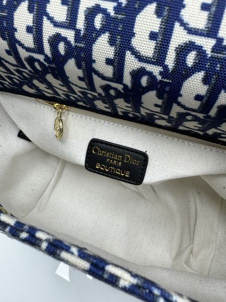 Сумка жіночка Christian Dior Lady D-Lite Premium біло-синій 204754 фото