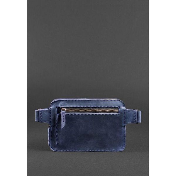 Шкіряна поясна сумка Dropbag Mini синя BN-BAG-6-nn фото