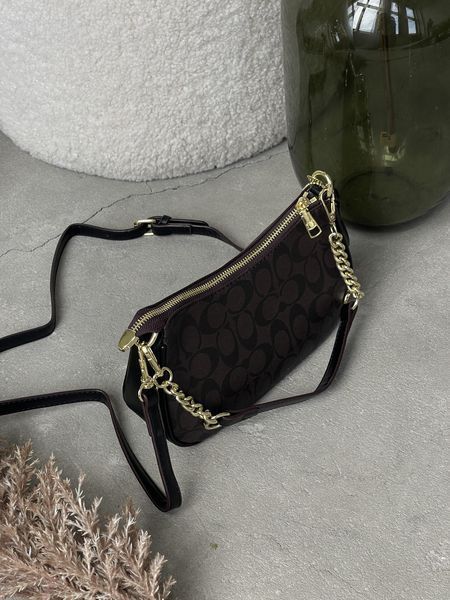 Сумка жіноча Coach Bolso багет шоколадний 203327 фото