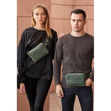 Шкіряна сумка Dropbag Mini зелена Crazy Horse BN-BAG-6-iz фото