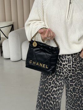 Сумка жіноча Chanel 22 Mini Handbag чорний (з пакуванням) 205071 фото