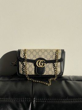 Сумочка жіноча Gucci Marmont чорний (з пакуванням) 204196 фото