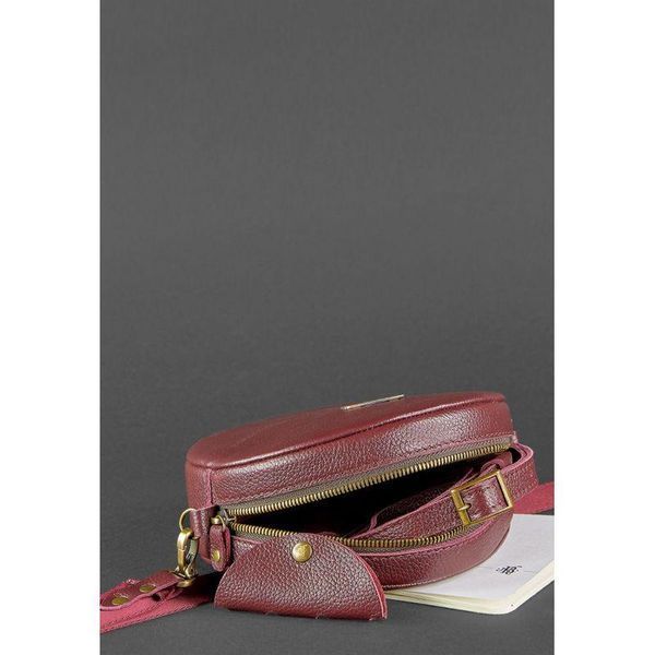 Кругла шкіряна жіноча сумочка Tablet Марсала BN-BAG-23-marsala фото
