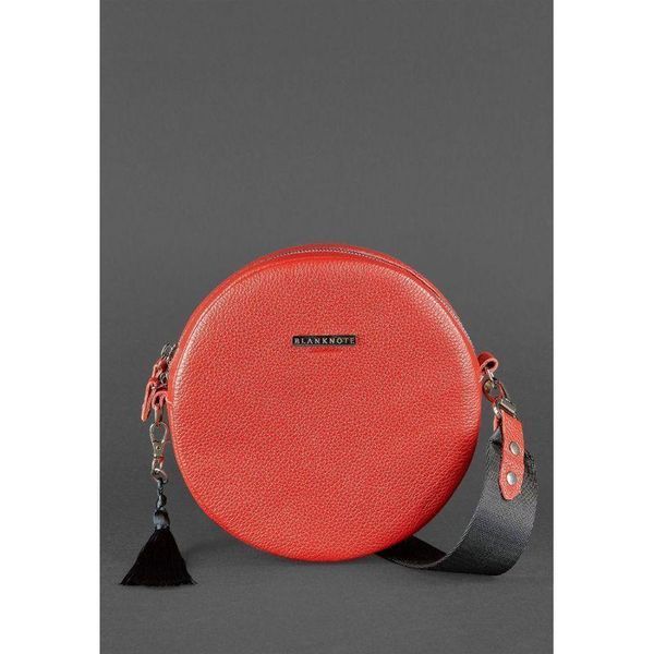 Кругла шкіряна жіноча сумочка Tablet червона BN-BAG-23-rubin фото