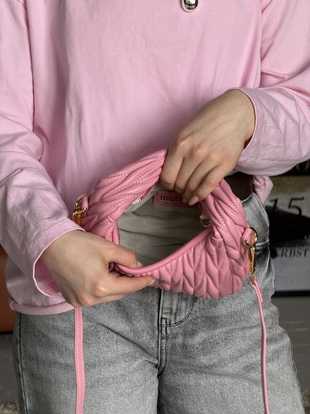 Жіноча сумка Miu Miu Міу Wonder Matelasse Leather Hobo еко Чорний 203943 фото