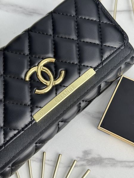 Гаманець Chanel великий подвійний Шанель жіночий коричневий 3321904 фото