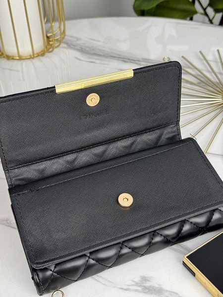 Гаманець Chanel великий подвійний Шанель жіночий коричневий 3321904 фото